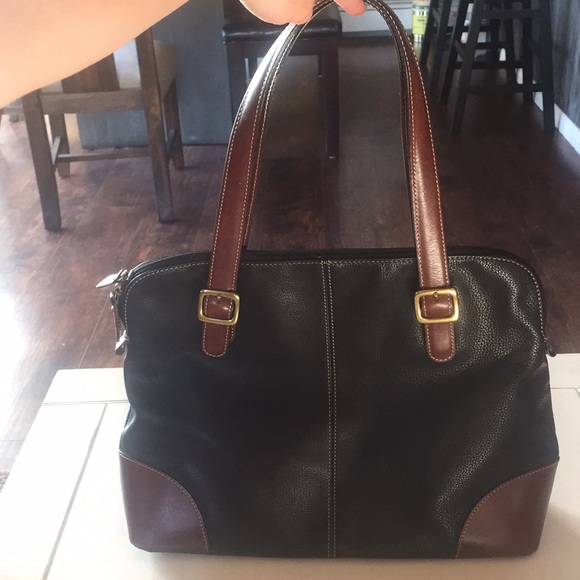 Fossil leather business bag - Picture 2 of 6